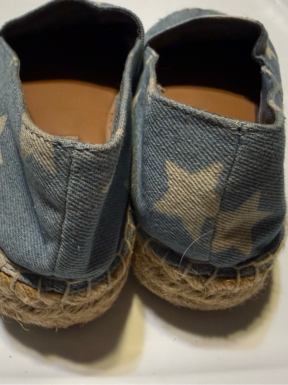 Steve Madden Star-Print Denim Espadrilles - Blue